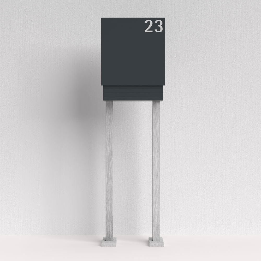 Briefkasten Anthrazit freistehend – B1 Light