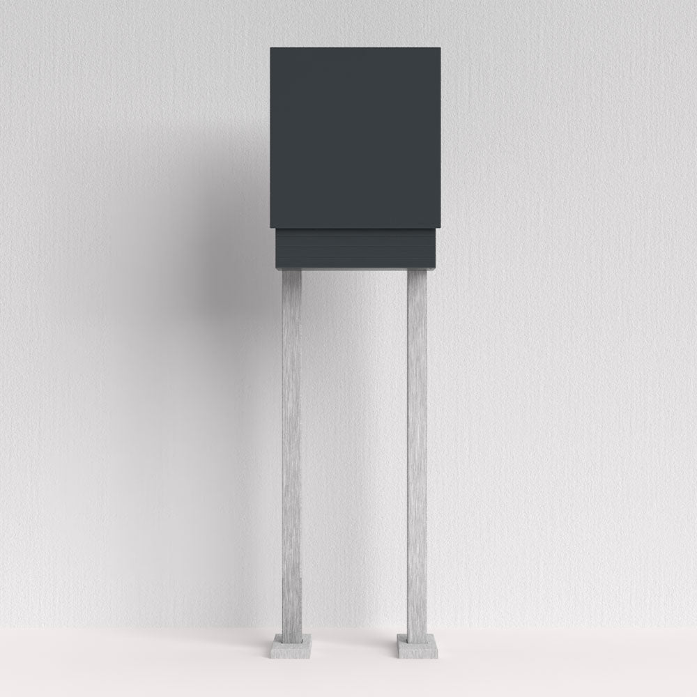 Briefkasten Anthrazit freistehend – B1 Light