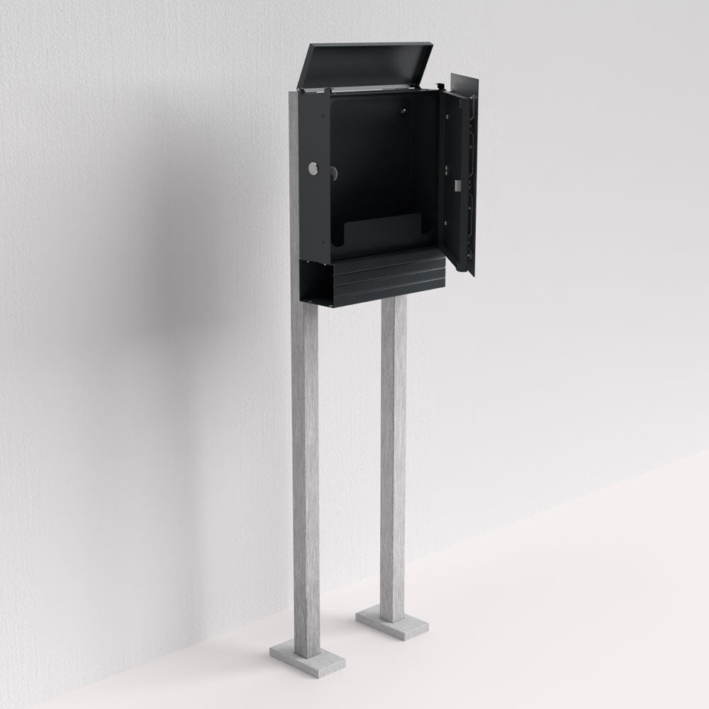 Briefkasten Anthrazit freistehend – B1 Light