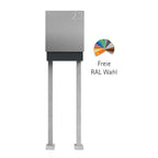 Edelstahl Briefkasten freistehend – B1 Light Steel