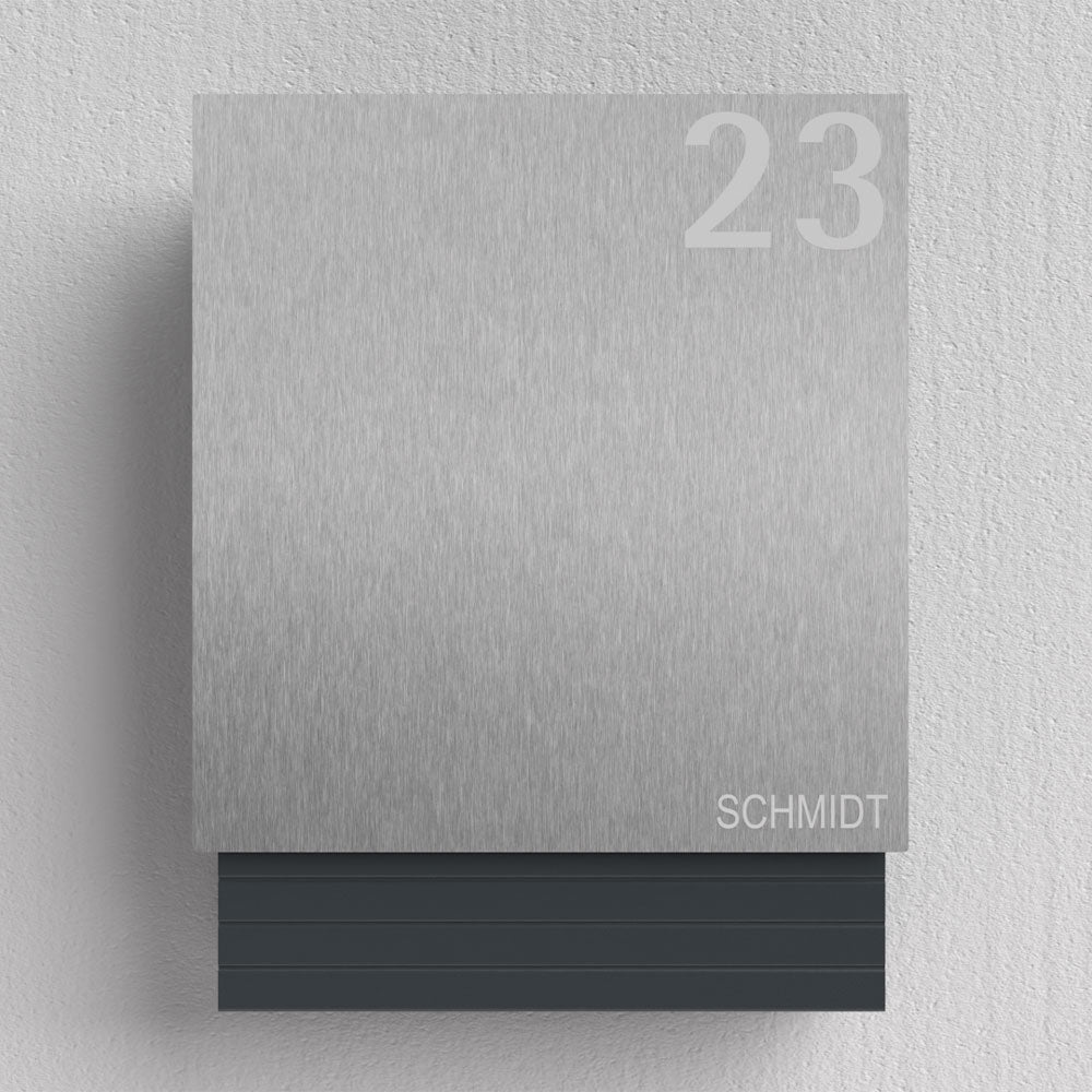 Edelstahl Briefkasten – B1 Light Steel