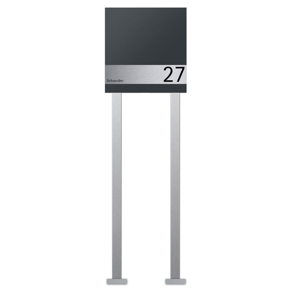 Briefkasten Anthrazit freistehend – B1 Light Shield OZ