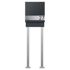 Briefkasten Anthrazit freistehend – B1 Light Shield