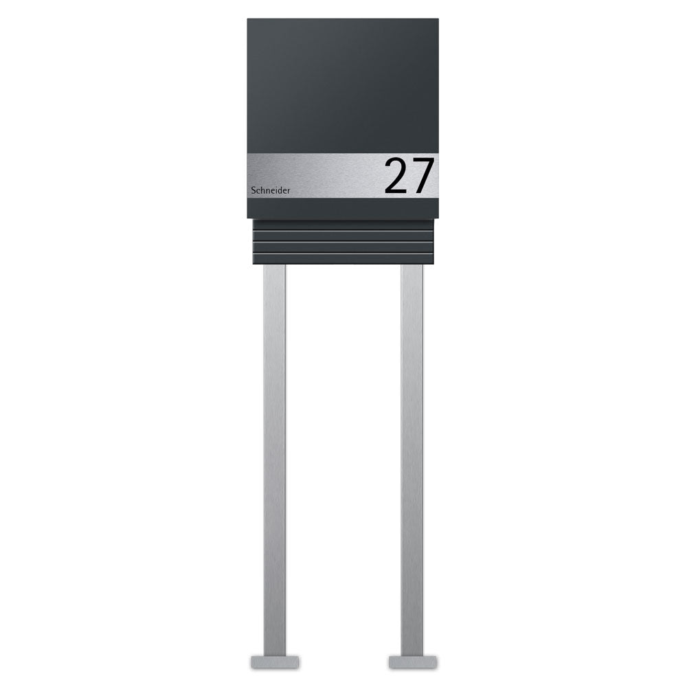 Briefkasten Anthrazit freistehend – B1 Light Shield