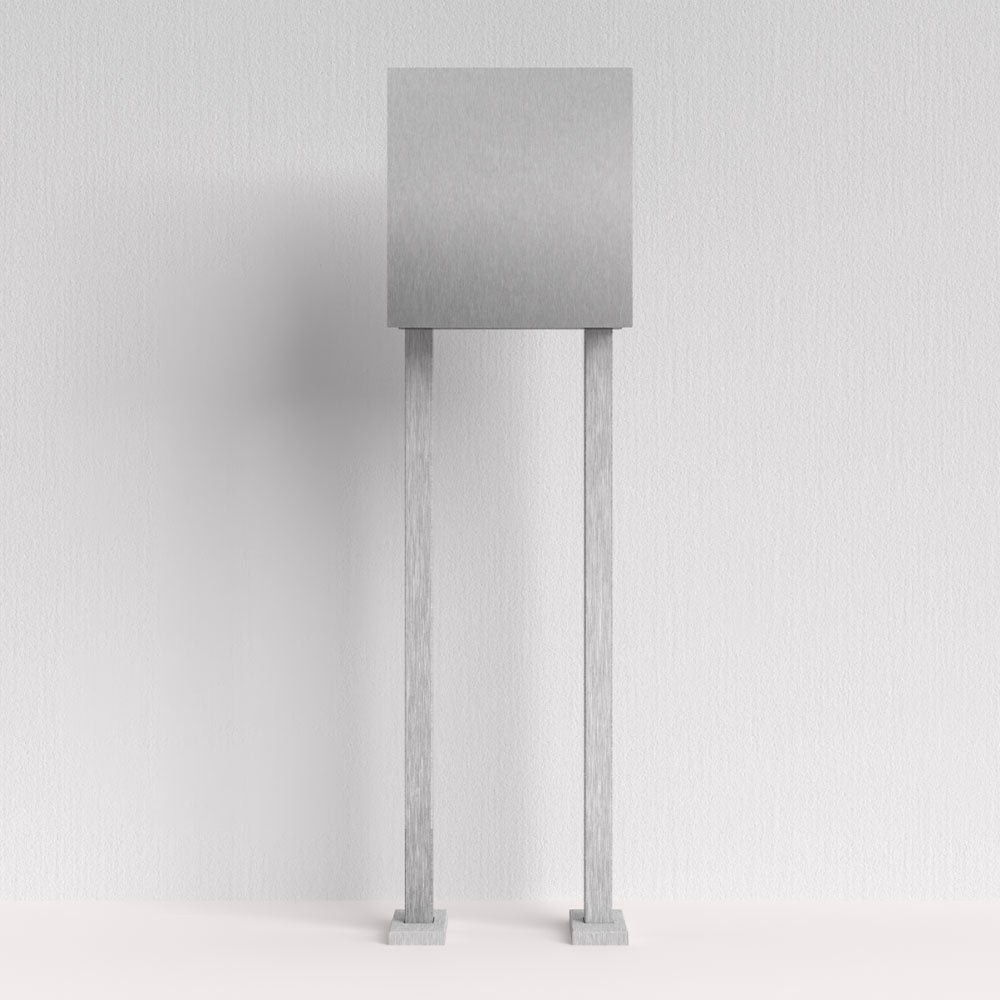 Edelstahl Briefkasten freistehend – B1 Light Steel OZ