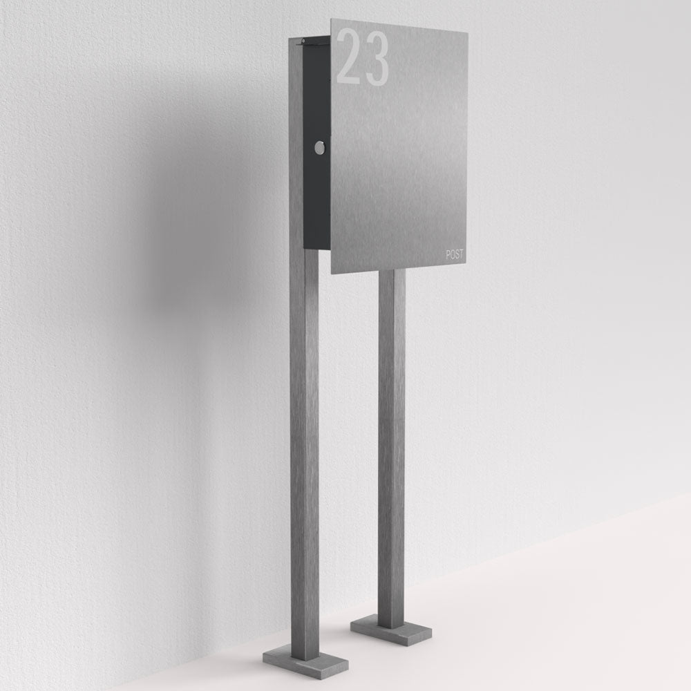 Edelstahl Briefkasten freistehend – B1 Steel