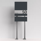 Briefkasten Zeitungsfach Edelstahl B1 Shield freistehend