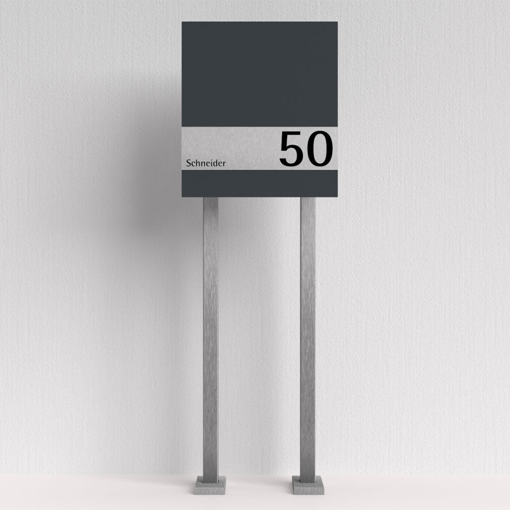 Briefkasten Edelstahl B1 Shield freistehend