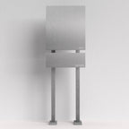 Edelstahl Briefkasten mit Zeitungsfach freistehend – B1 Steel