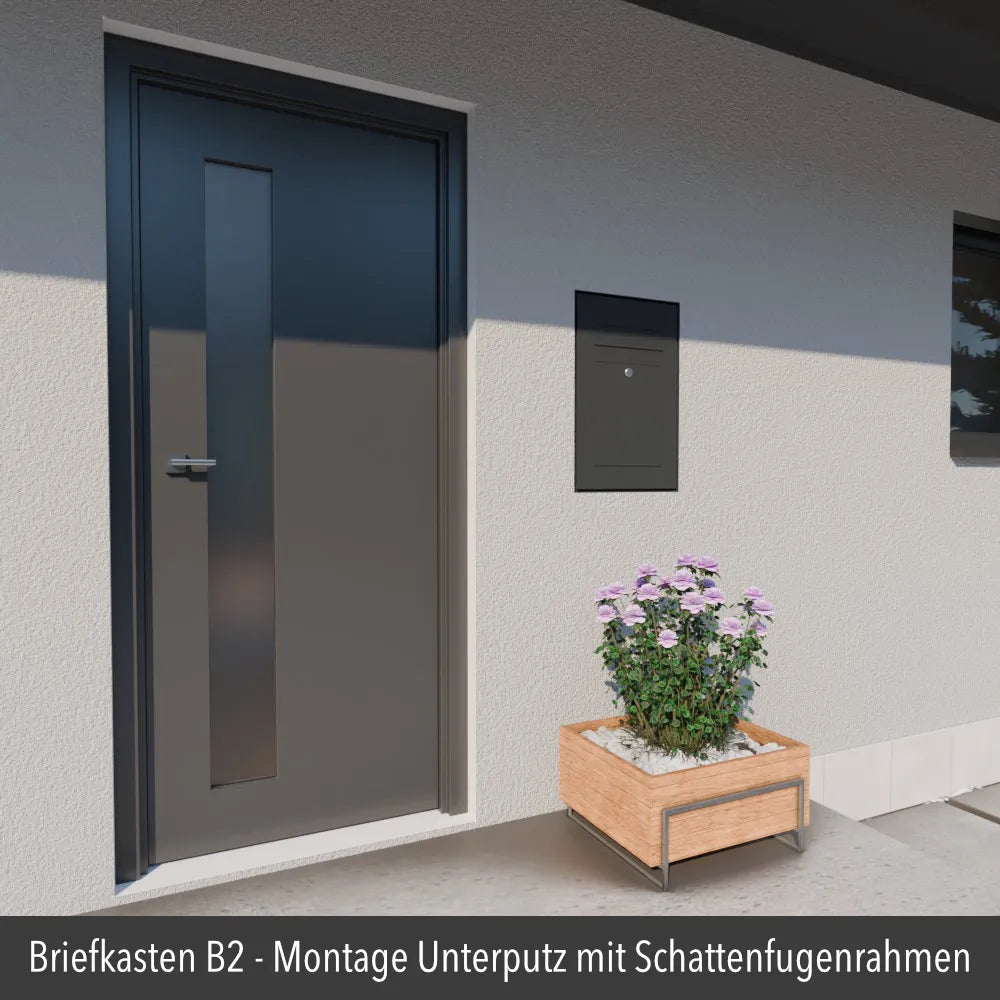 Briefkasten Edelstahl B2