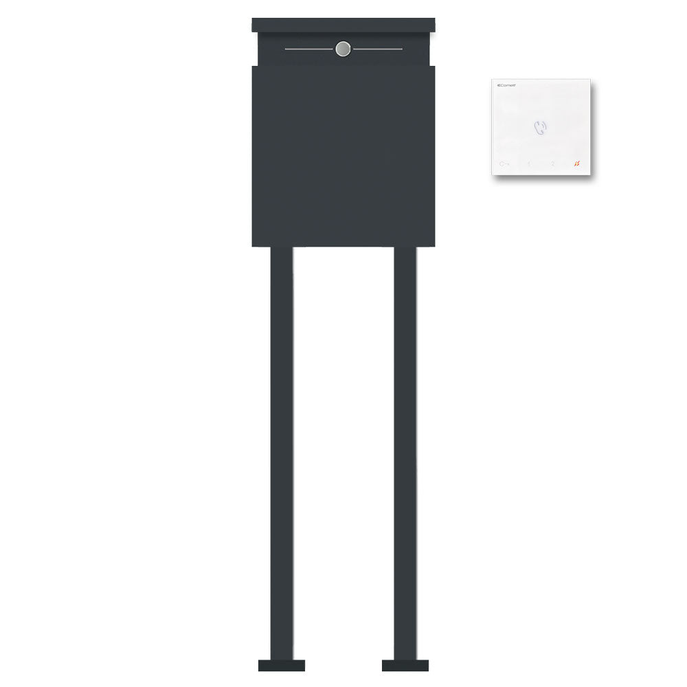 Edelstahl Briefkasten Freistehend Audio B5 Anthrazit