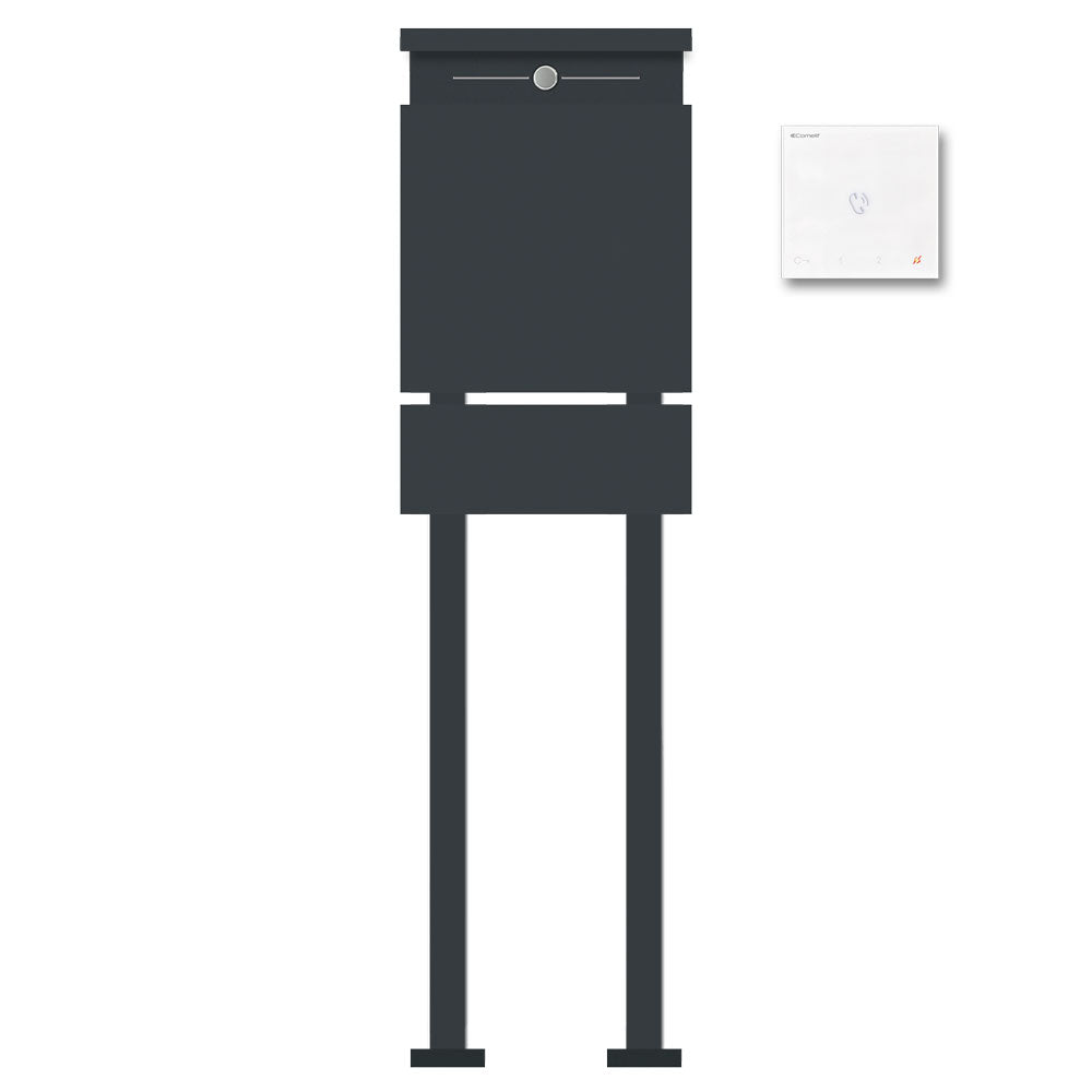 Edelstahl Briefkasten Zeitungsfach Freistehend Audio B5 Anthrazit