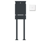 Edelstahl Briefkasten Zeitungsfach Freistehend Audio B5 Anthrazit