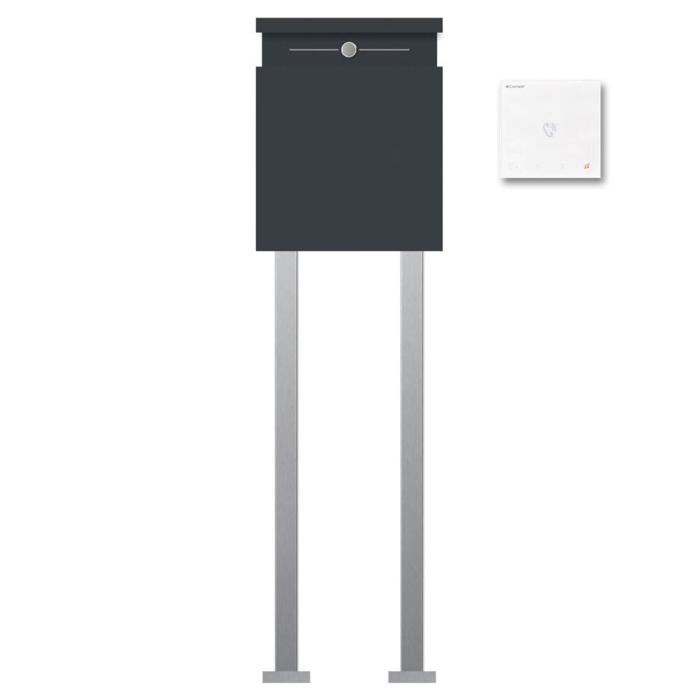 Edelstahl Briefkasten Freistehend Audio B5 Anthrazit
