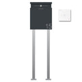 Edelstahl Briefkasten Freistehend Audio B5 Anthrazit