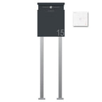 Edelstahl Briefkasten Freistehend Audio B5 Anthrazit