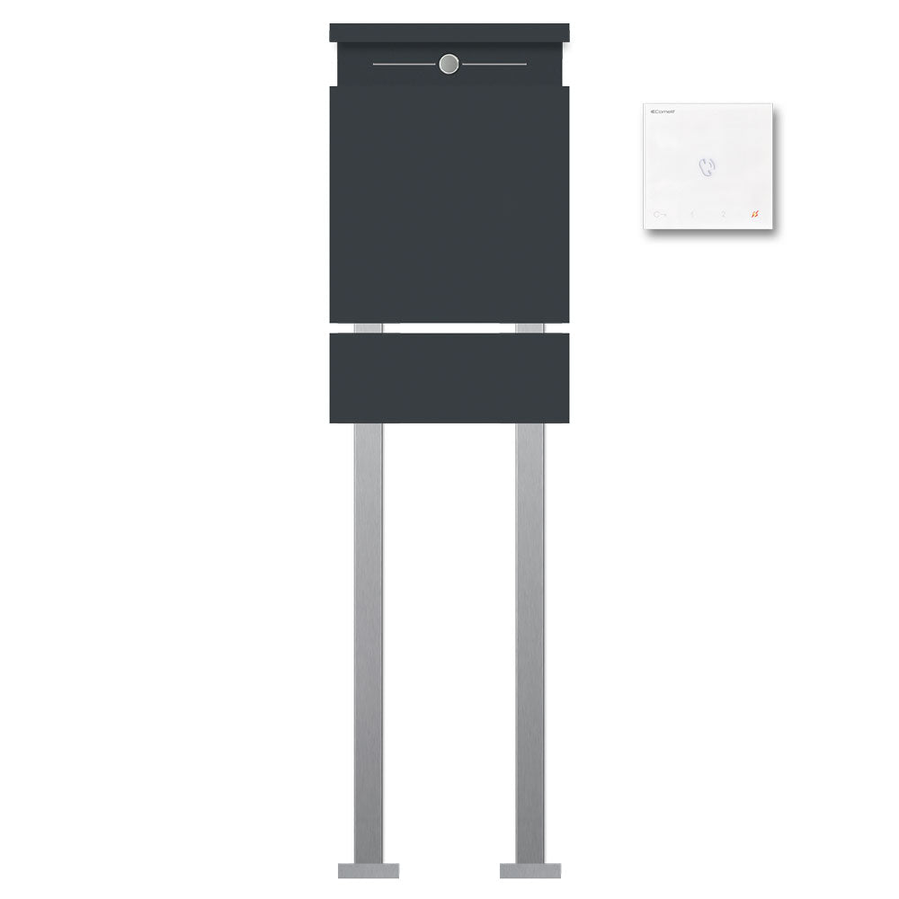 Edelstahl Briefkasten Zeitungsfach Freistehend Audio B5 Anthrazit