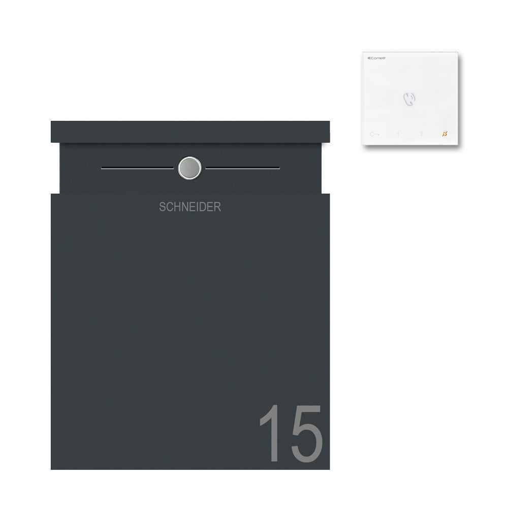 Edelstahl Briefkasten Audio B5 Anthrazit