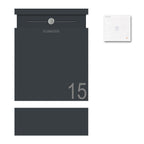 Edelstahl Briefkasten Zeitungsfach Audio B5 Anthrazit