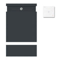 Edelstahl Briefkasten Zeitungsfach Audio B5 Anthrazit