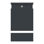 Edelstahl Briefkasten Zeitungsfach B5 Anthrazit