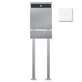 Edelstahl Briefkasten Zeitungsfach Freistehend Audio B5 Steel