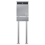 Edelstahl Briefkasten Zeitungsfach Freistehend B5 Steel
