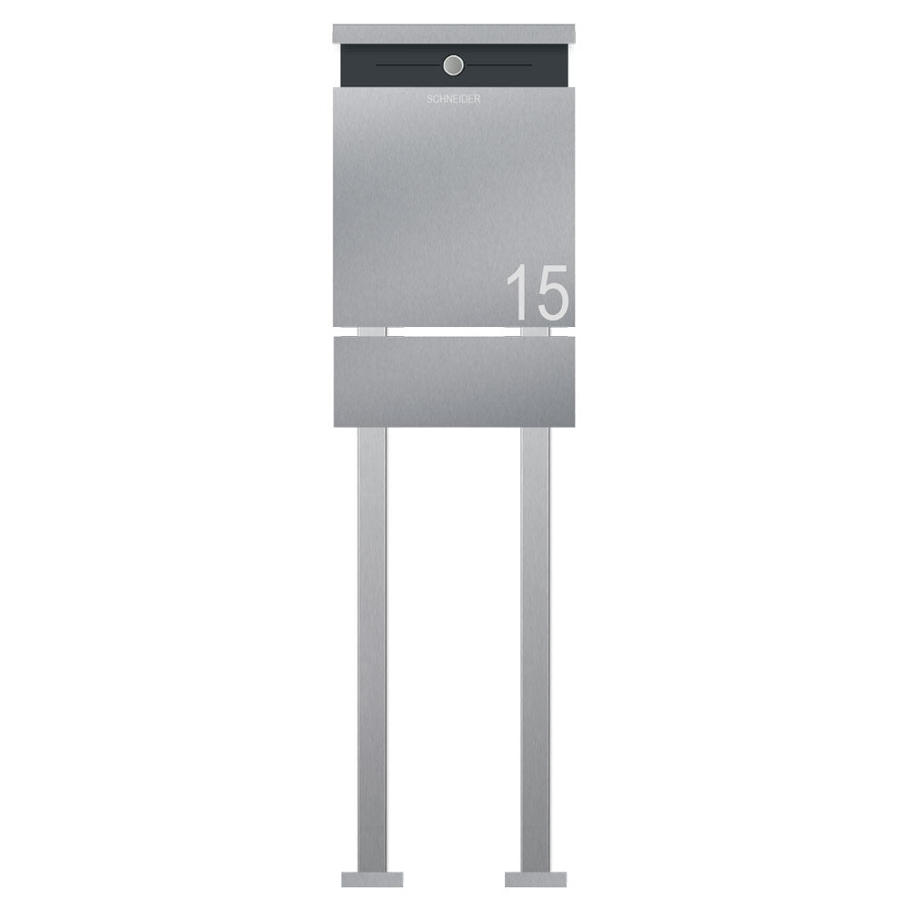 Edelstahl Briefkasten Zeitungsfach Freistehend B5 Steel