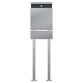 Edelstahl Briefkasten Zeitungsfach Freistehend B5 Steel