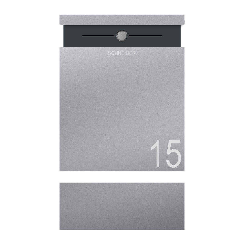 Edelstahl Briefkasten Zeitungsfach B5 Steel