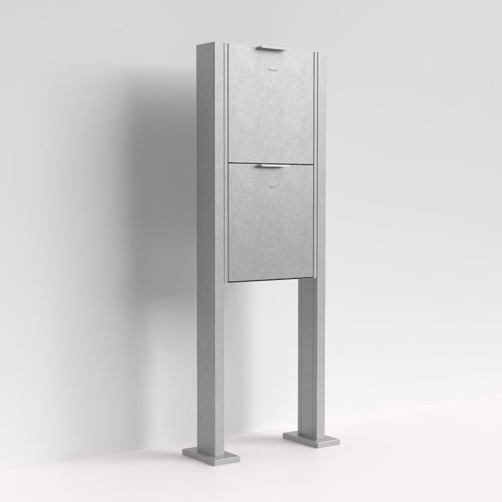 Briefkasten Edelstahl B4 Big Twin freistehend