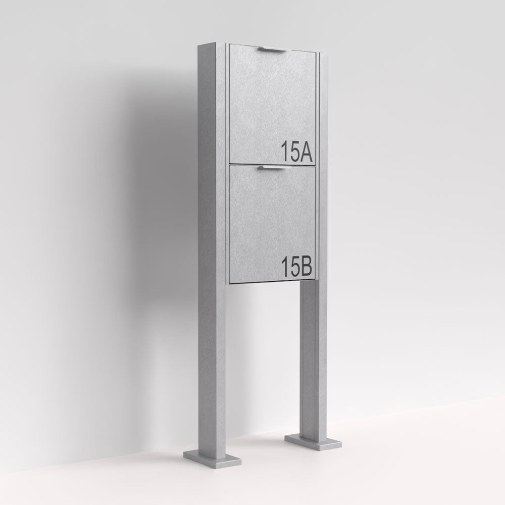Briefkasten Edelstahl B4 Big Twin freistehend