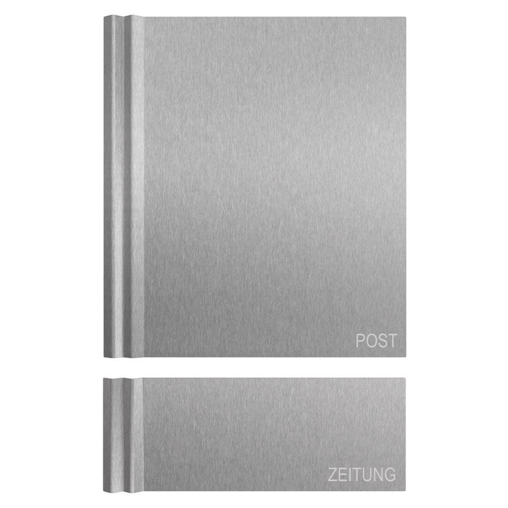 Edelstahl Briefkasten mit Zeitungsfach – B1 Wave