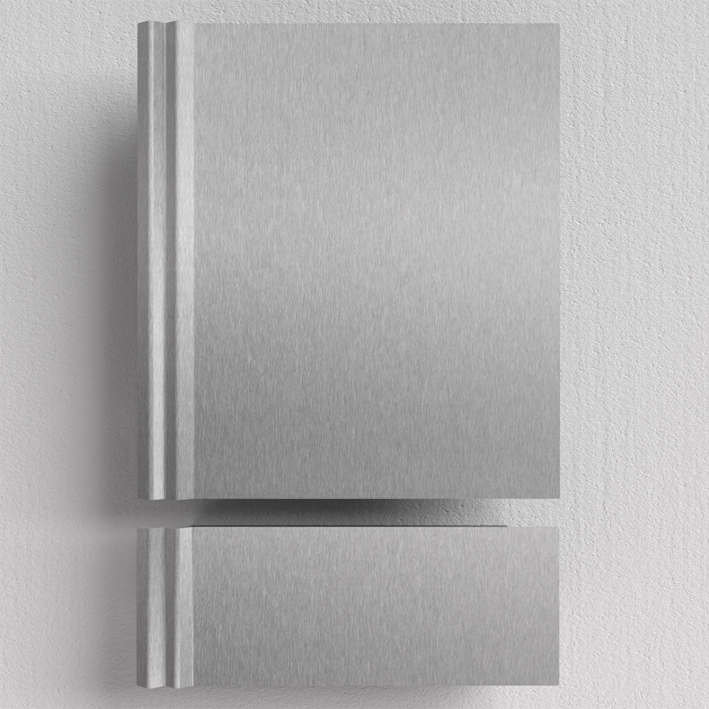 Edelstahl Briefkasten mit Zeitungsfach – B1 Wave