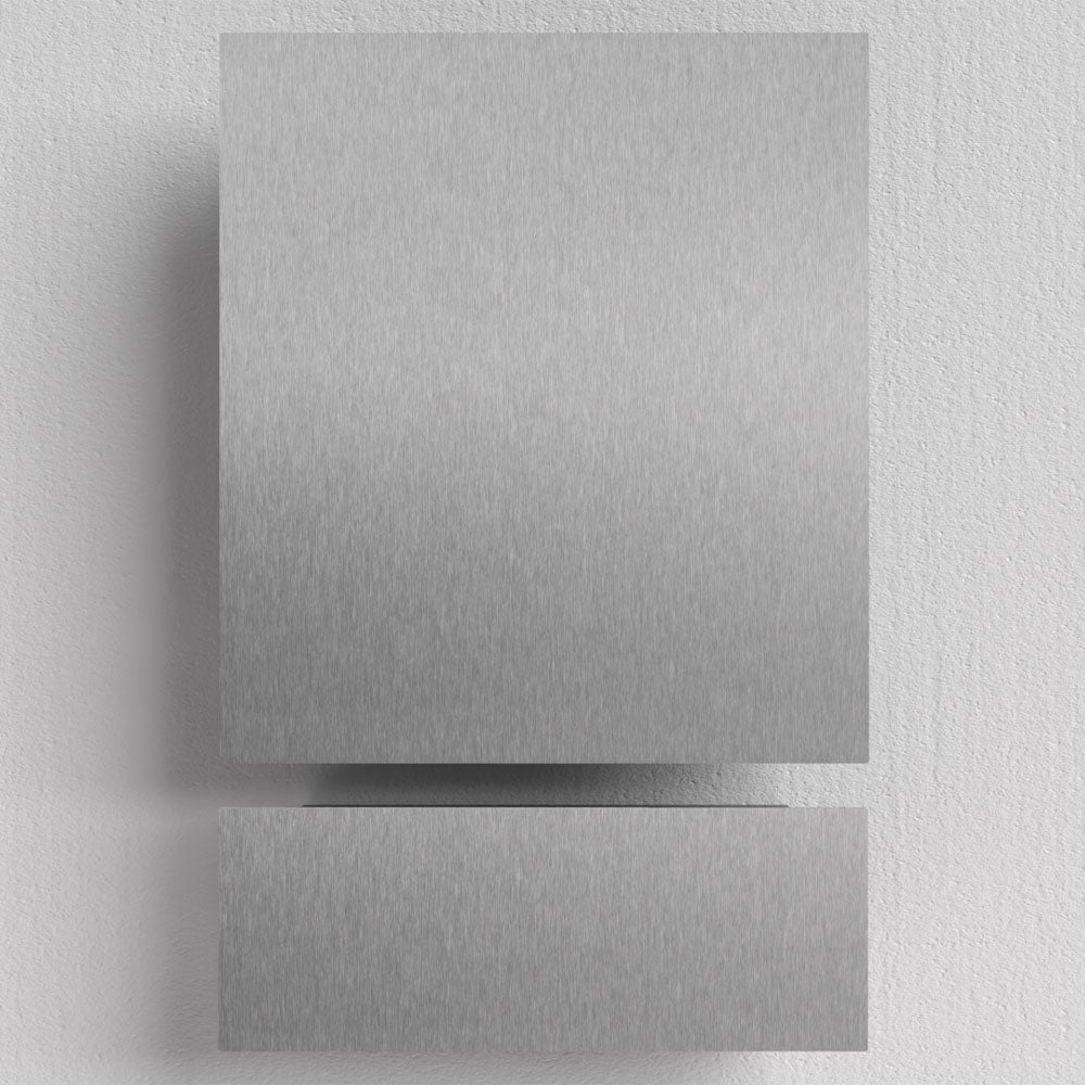 Edelstahl Briefkasten mit Zeitungsfach – B1 Steel