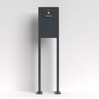 Anthrazit Briefkasten B4 Small Audio freistehend – Briefkastenanlage