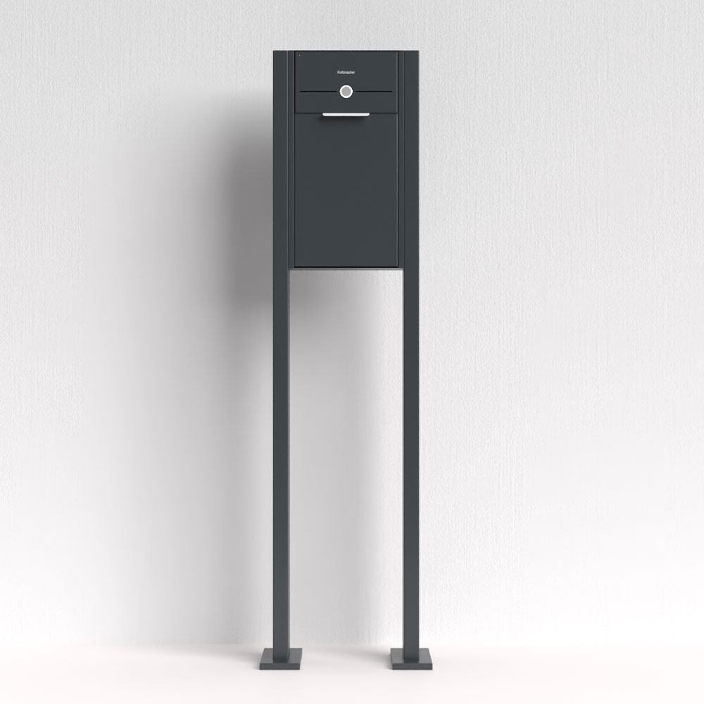 Anthrazit Briefkasten B4 Small Audio freistehend – Briefkastenanlage