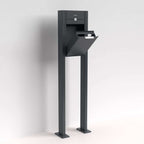 Anthrazit Briefkasten B4 Small Audio freistehend – Briefkastenanlage