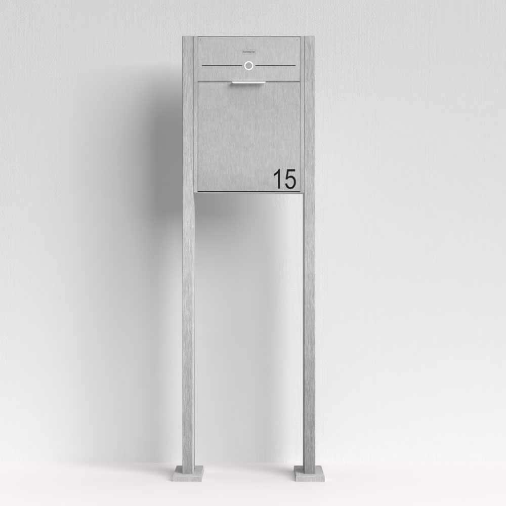 Briefkasten Edelstahl B4 Big Audio freistehend – Briefkastenanlage
