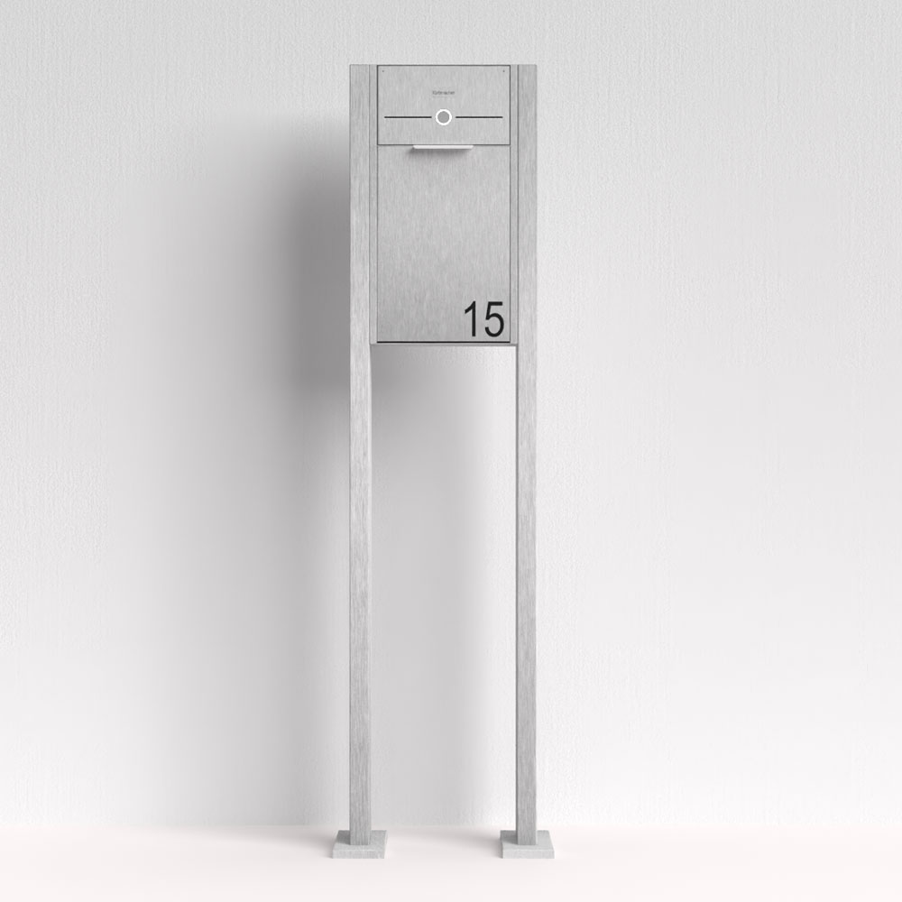 Briefkasten Edelstahl B4 Small Audio freistehend – Briefkastenanlage