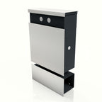 Edelstahl Briefkasten Zeitungsfach B5 Steel Doppelklingel