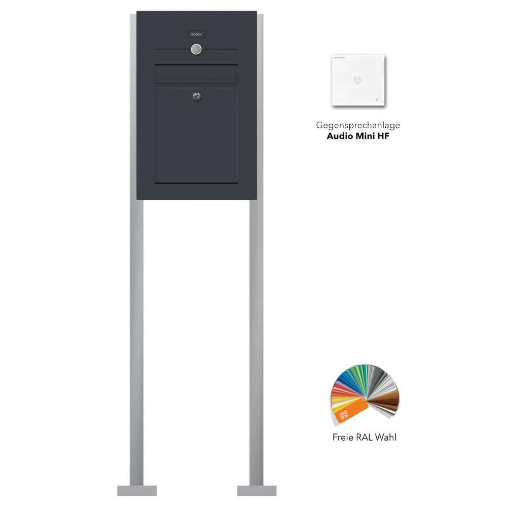Briefkasten freistehend Edelstahl B2 Audio LC