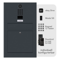 Anthrazit Briefkasten Videosprechanlage B3V-DoorBird Individuell