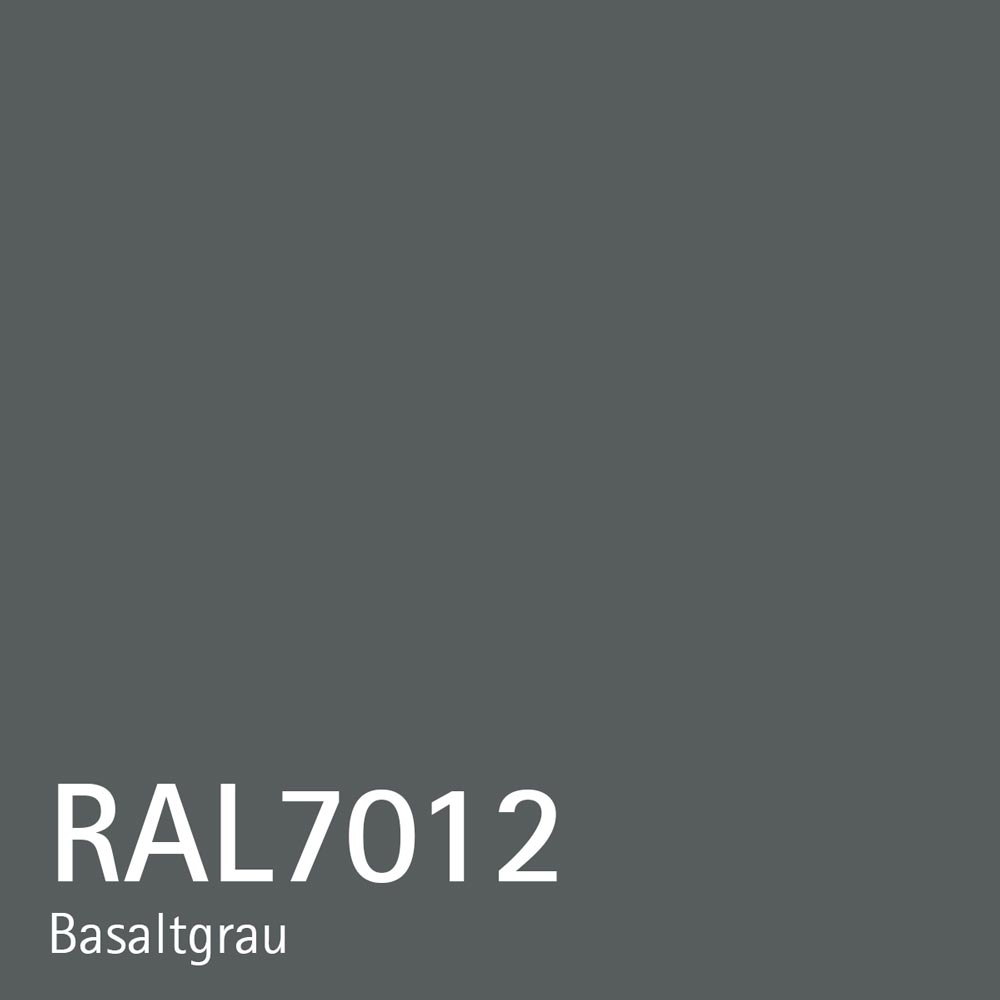 Briefkasten aus Edelstahl B1 Shield mit Pulverbeschichtung in Basaltgrau RAL7012, wetterfest und modernes Design