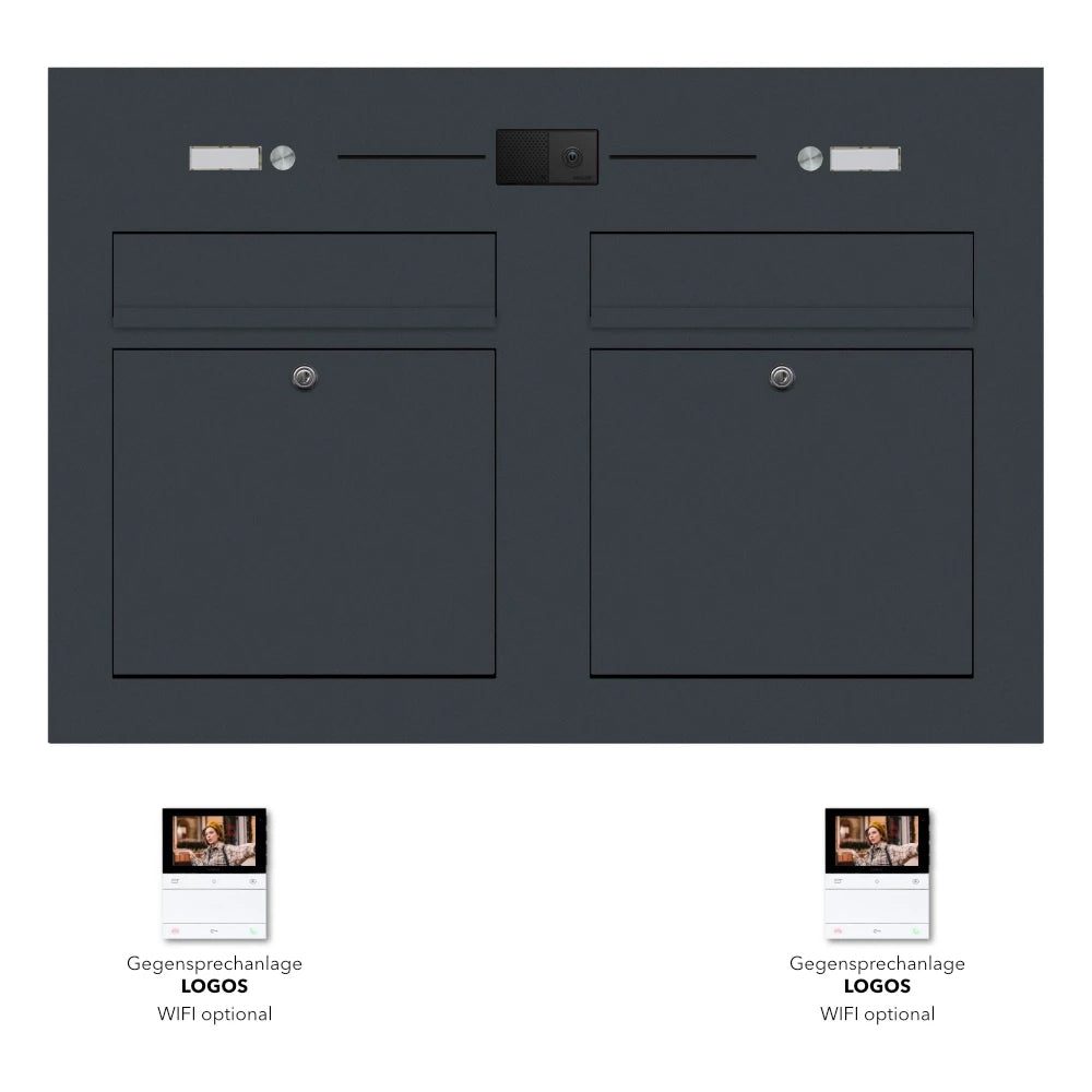 Briefkasten Edelstahl B3V-LC Twin Ultra