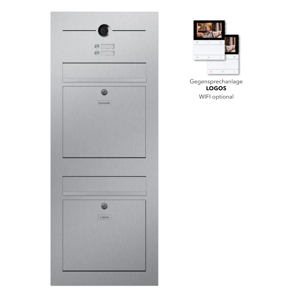 Briefkasten Edelstahl B3V-LC Twin