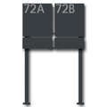 Edelstahl Briefkasten Zeitungsfach freistehend – B1 Number Twin