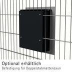 Briefkasten aus Edelstahl B1 Shield mit Briefeinwurf, anthrazit pulverbeschichtet, passend für Zaun und Doppelstabmattenzaun