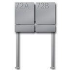 Edelstahl Briefkasten Zeitungsfach freistehend – B1 Number Twin