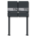 Briefkasten Zeitungsfach Edelstahl B1 Shield Twin freistehend